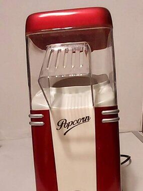 Nostaligia Electrics Reto Bright Red Air Popcorn Machine RHP310 Work's Great
